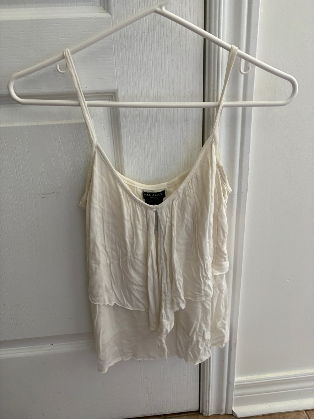 Aritzia Talula Cream Layered Spaghetti Strap Tank
